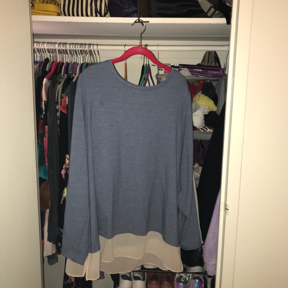 LOGO sweatshirt with chiffon trim